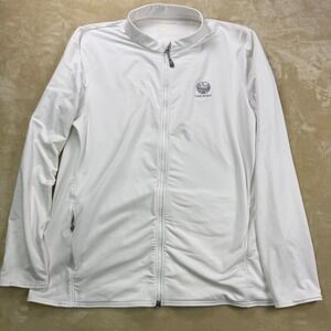 Peter Millar Womens‎ Haig Point White Full Zip UPF 50 Sun Protection Jacket